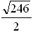 sqrt(246)/2